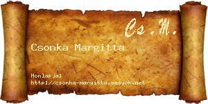 Csonka Margitta névjegykártya