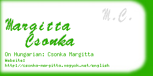 margitta csonka business card